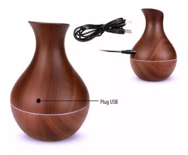 Humidificador Y Difusor De Aroma Con Luz Tipo Jarrón