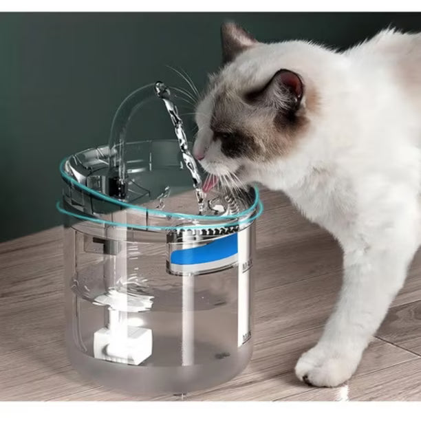 Bebedero Fuente Automático Mascotas 1.8L Silencioso Filtro