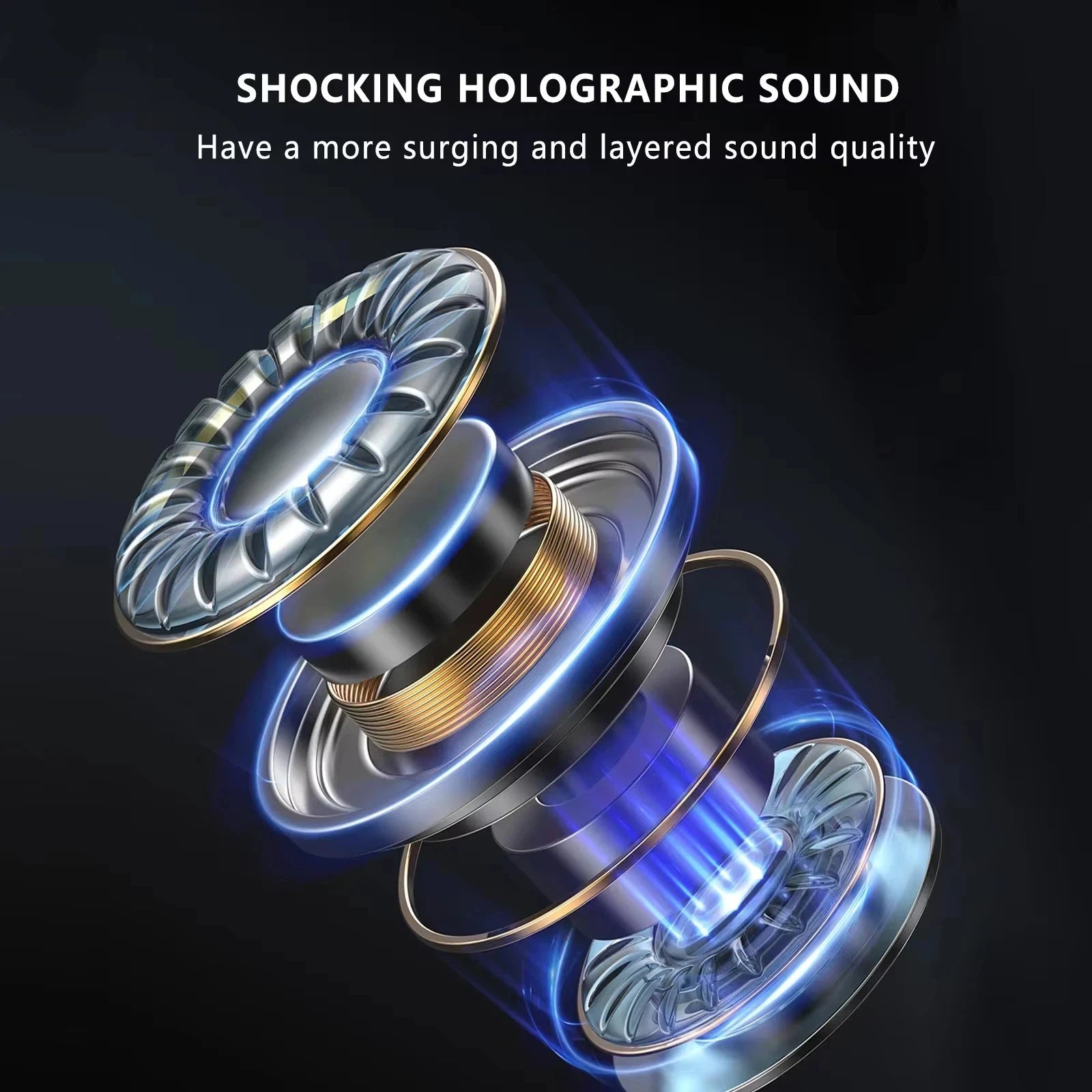 Auriculares Inalámbricos Bluetooth 5.3 True Buds5 — Sonido HIFI, Micrófono, Sport
